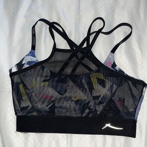 Strappy high support sports bra